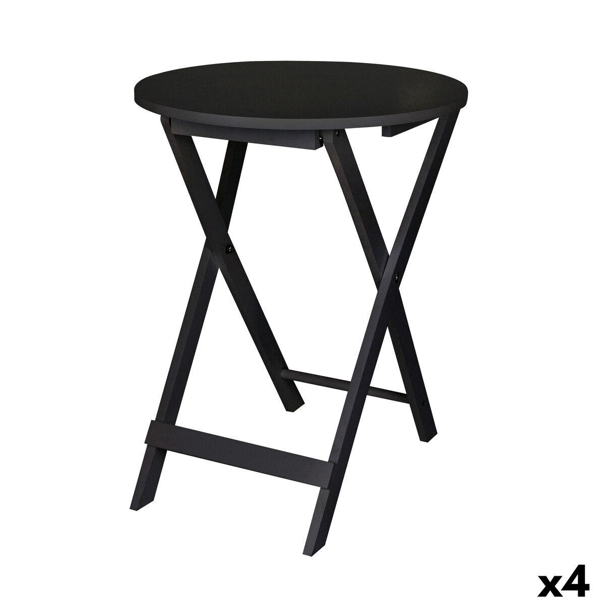 Mesa auxiliar MobleKit Negro 40 x 40 x 49,5 cm (4 Unidades)