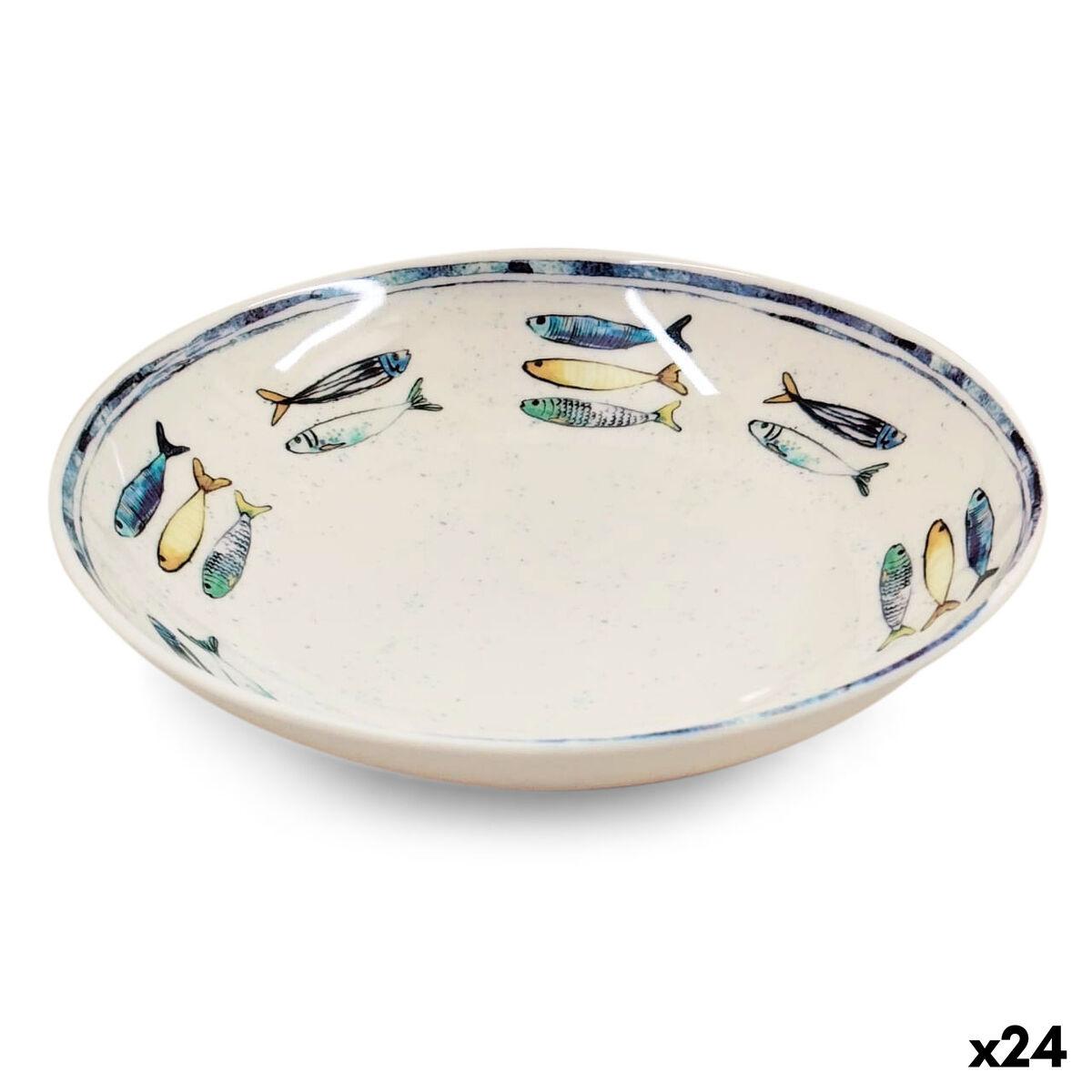 Plato Hondo Alfares PEIXE 21 x 5,3 cm (24 Unidades)