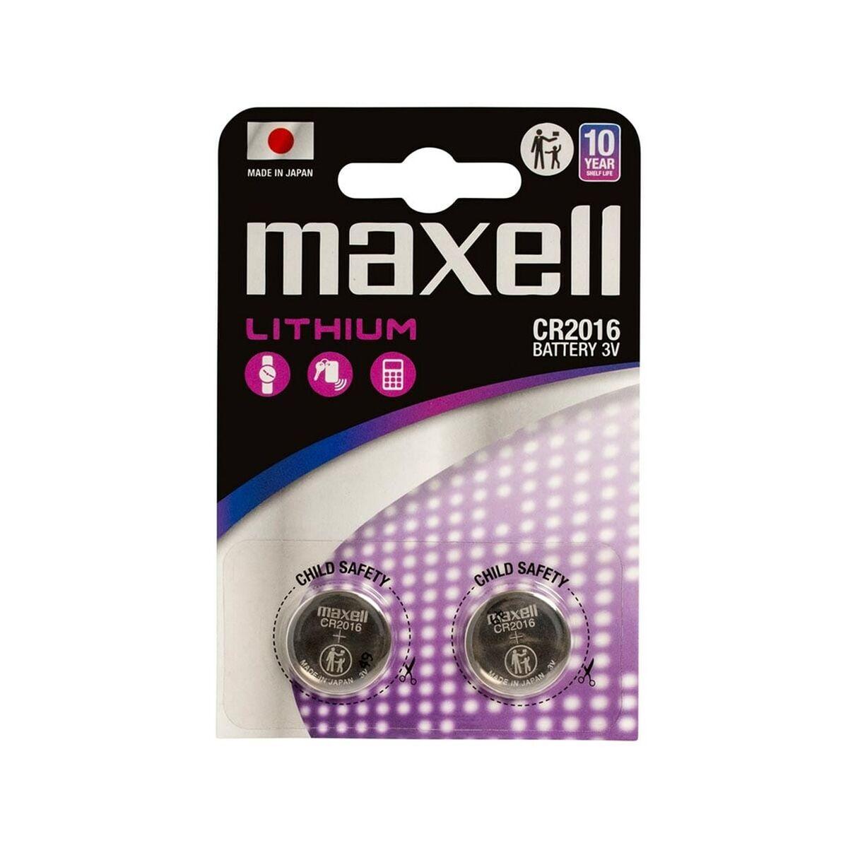 Pila de Litio Maxell CR2016 90 mAh 3 V (2 Unidades)