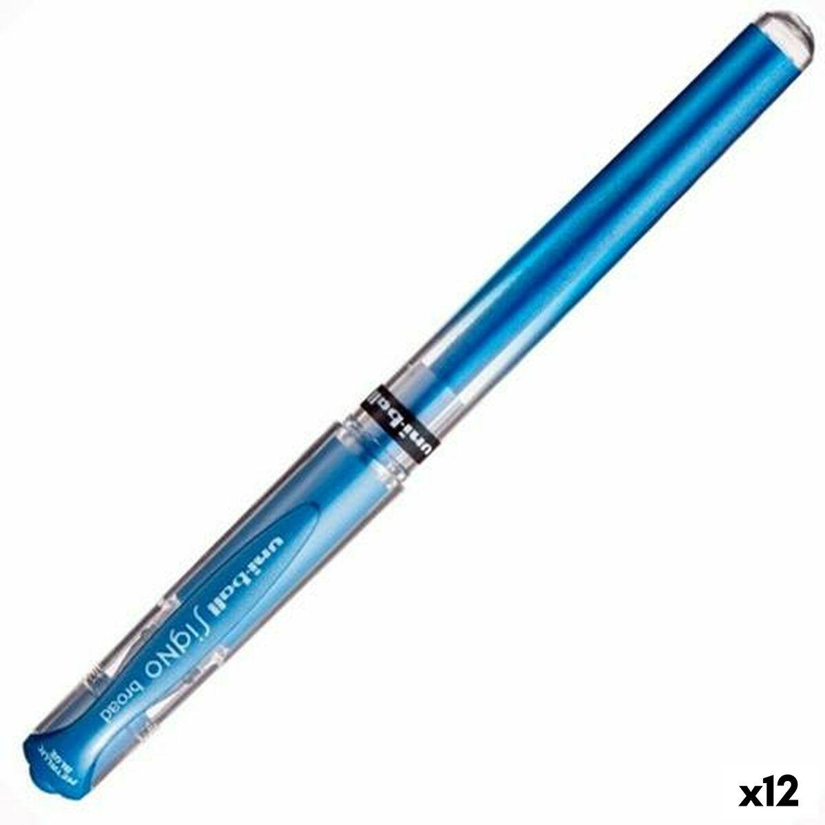 Bolígrafo de gel Uni-Ball SIGNO BROAD Azul 1,0 mm (12 Unidades)