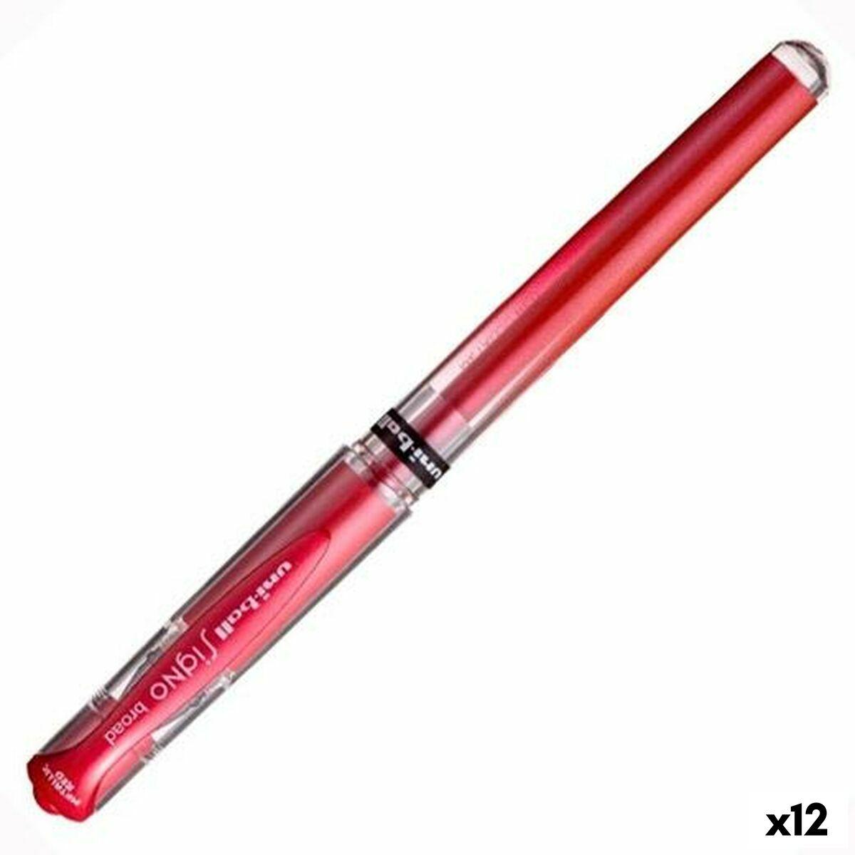 Bolígrafo de gel Uni-Ball SIGNO BROAD Rojo 0,6 mm 1,0 mm (12 Unidades)