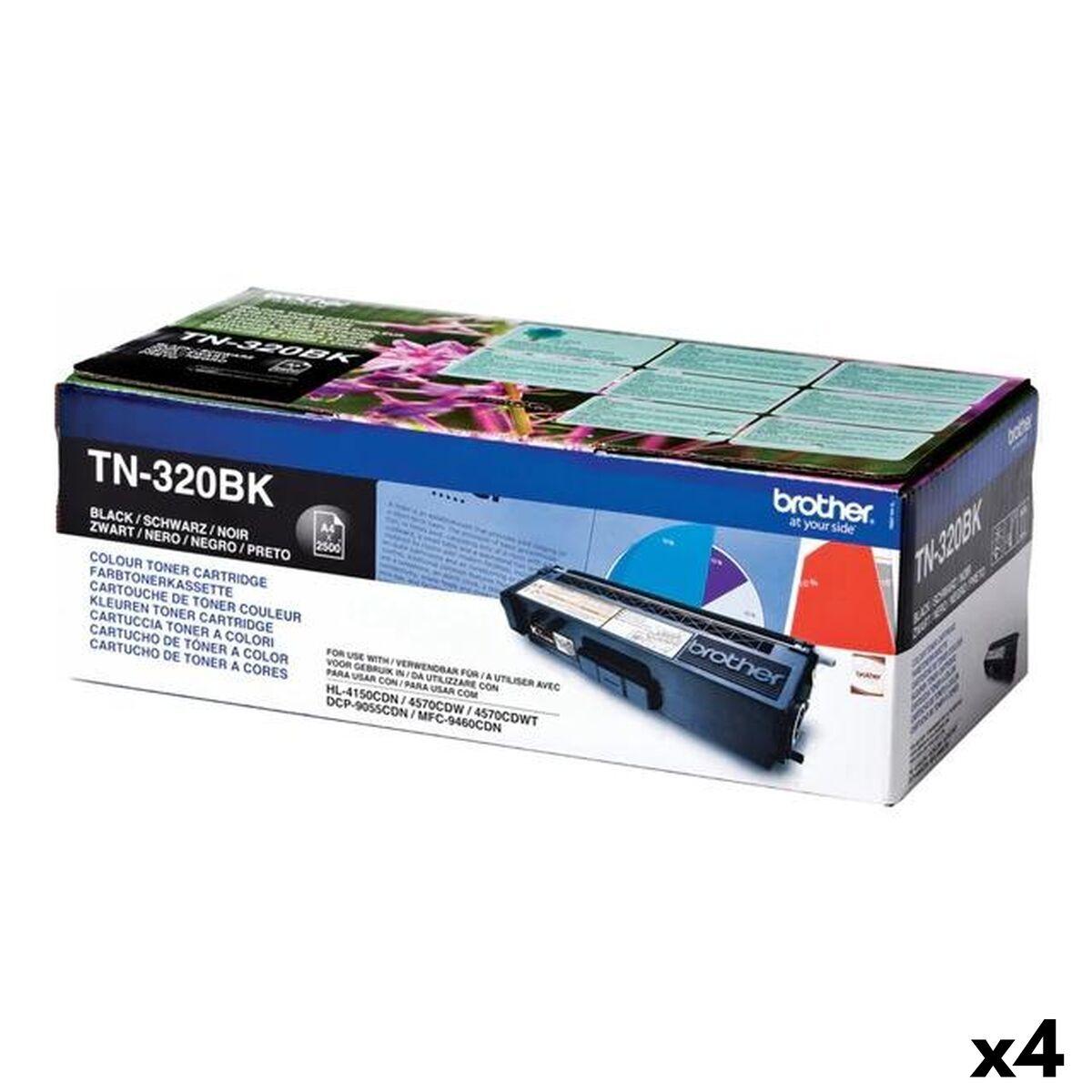 Tóner Brother TN320BK Negro (4 Unidades)