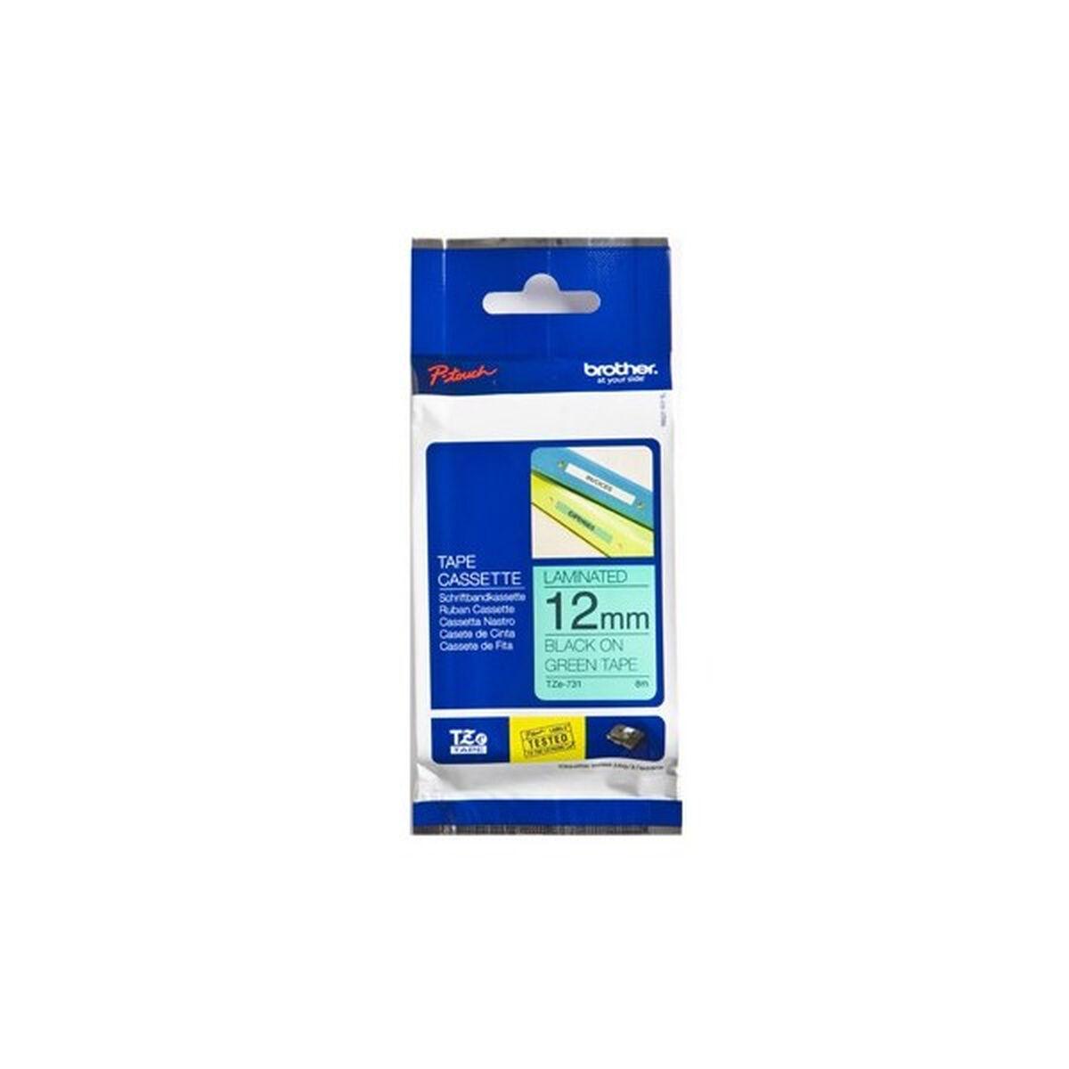 Cinta Laminada para Rotuladoras Brother TZE-731 Negro