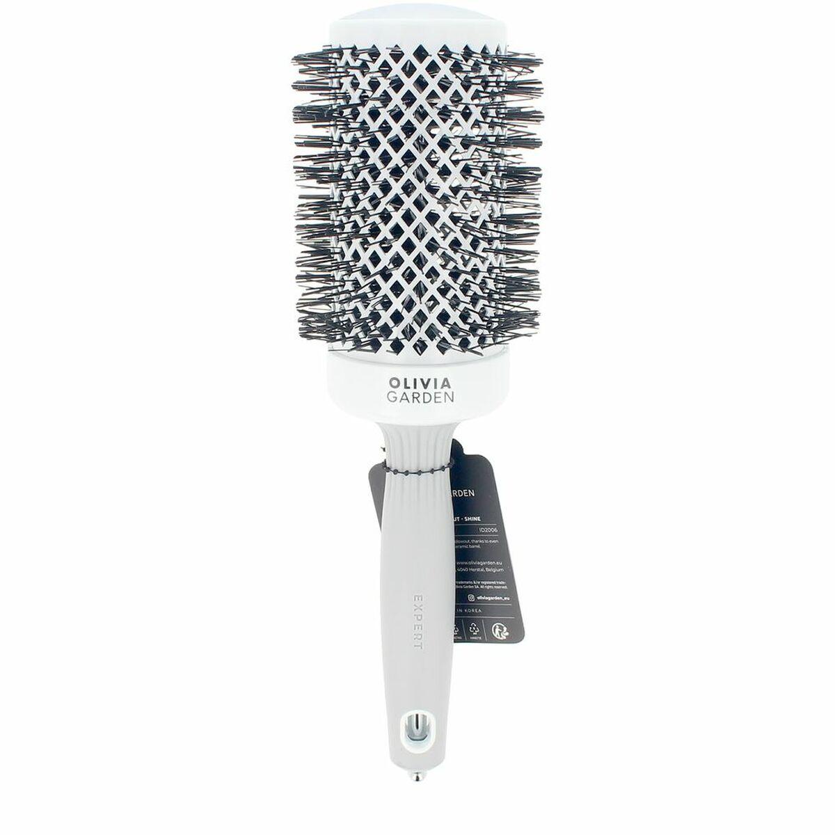 Cepillo Desenredante Olivia Garden EXPERT BLOWOUT SHINE Blanco Gris Ø 55 mm