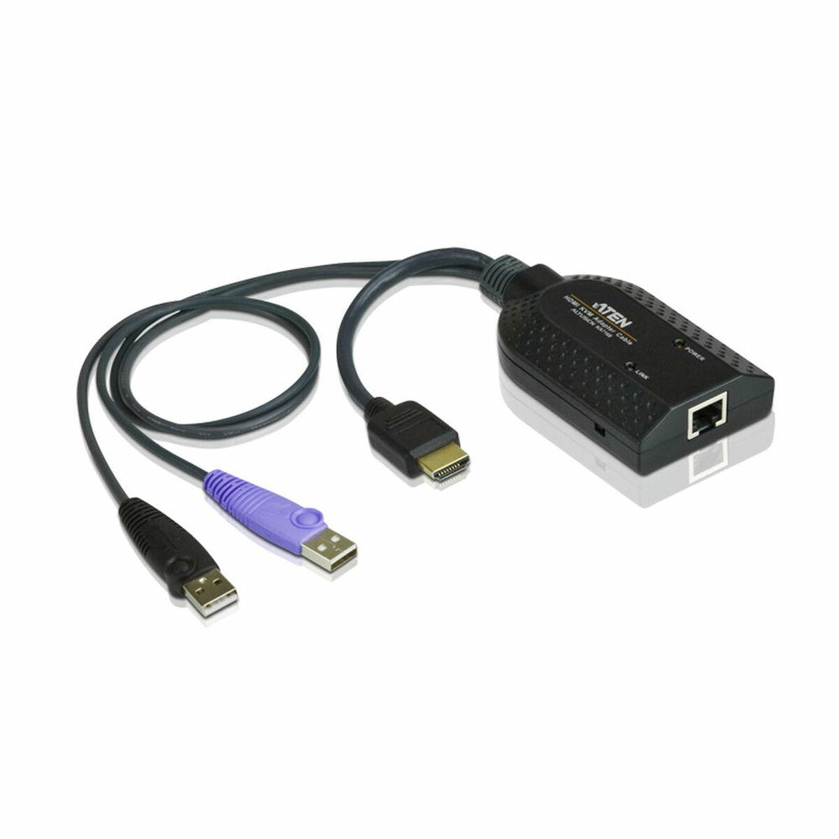 Adaptador Aten KA7168 Negro