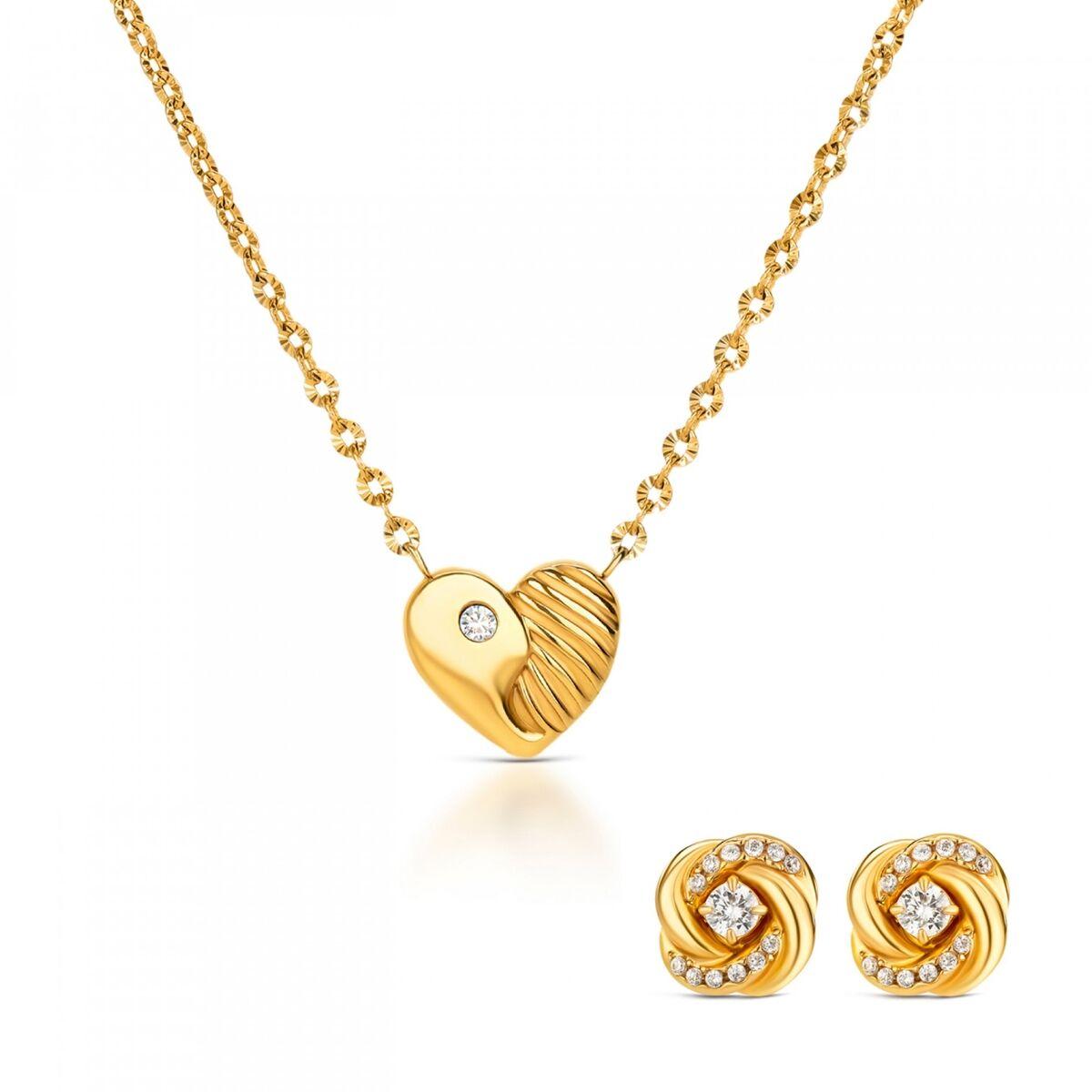 Conjunto Collar y Pendientes Mujer One Jewels OJSET23G Dorado