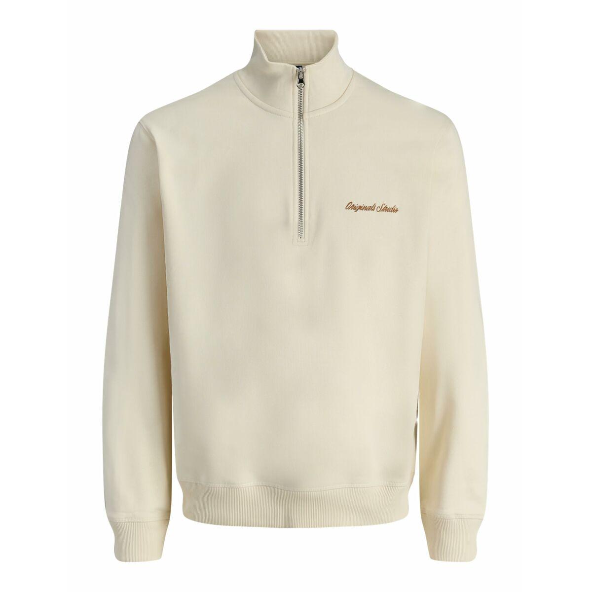 Sudadera sin Capucha Hombre Jack & Jones JORNORREBRO EMB SWEAT HIGH NECK SN 12282899 Beige