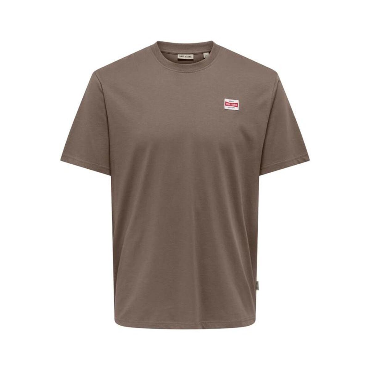 Camiseta de Manga Corta Hombre Only & Sons Onsdawson Reg Ss Vd Falcon Marrón claro