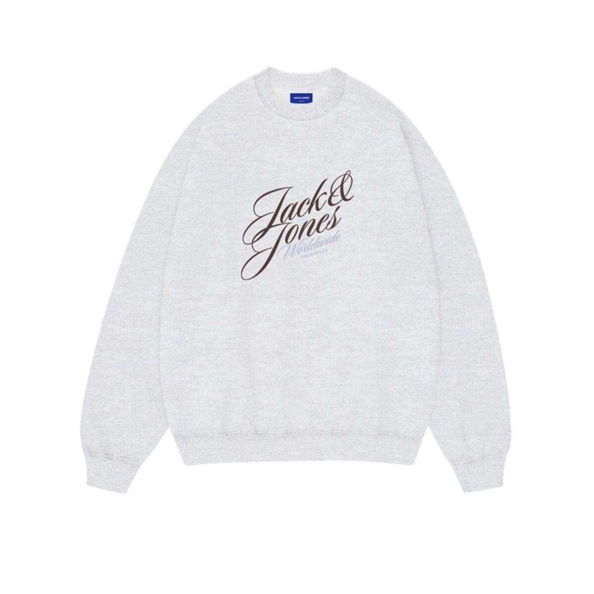 Sudadera sin Capucha Hombre Jack & Jones JORINWOOD SWEAT CREW NECK FST 12286583 Blanco