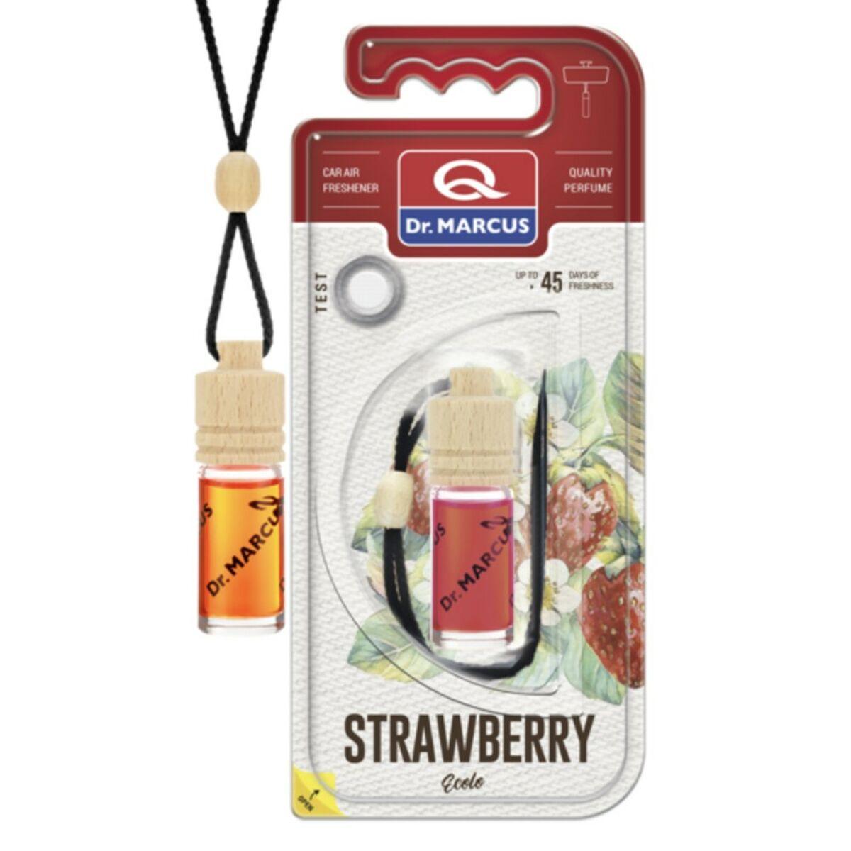 Ambientador para Coche Dr Marcus Ecolo Fresa 4,5 ml Madera Cristal Fragancia Colgante 4 Piezas