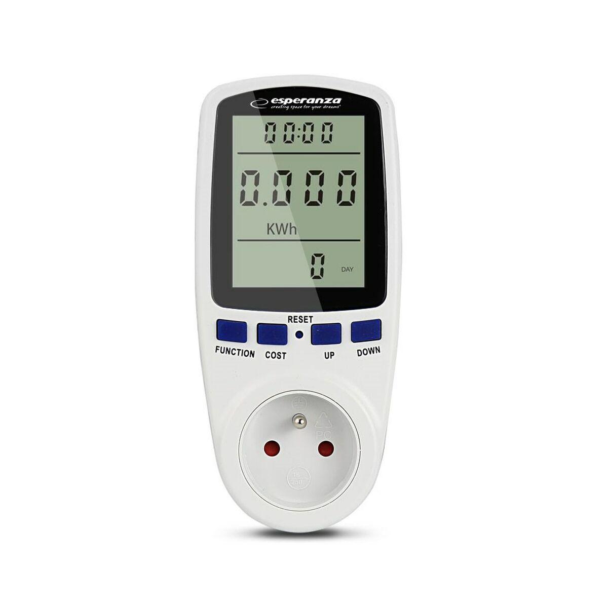 Enchufe con monitor de consumo eléctrico Esperanza ELA103 Blanco 3680 W