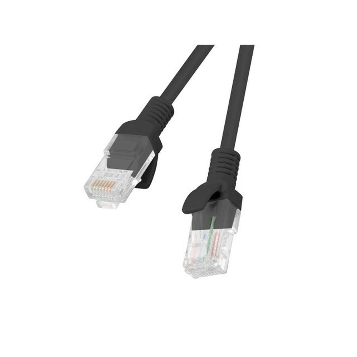 Cable de Red Rígido UTP Categoría 6 Lanberg PCU6-20CC-0100-BK Negro 1 m