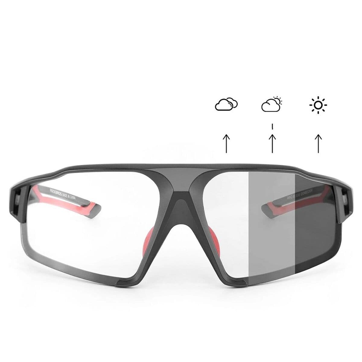 Gafas de Ciclismo Rockbros 163749 Negro Rojo