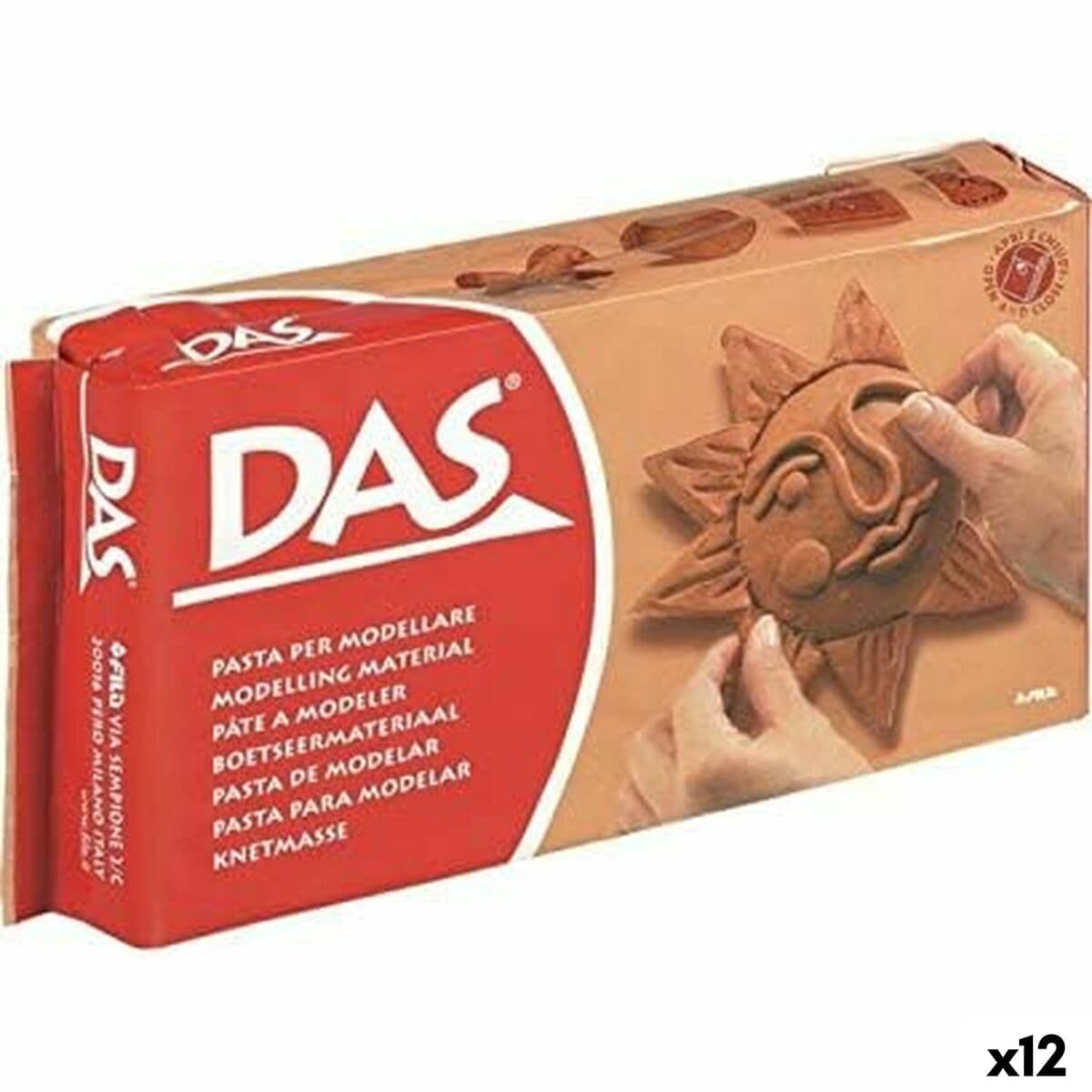 Pasta de modelar DAS Terracota (12 Unidades)