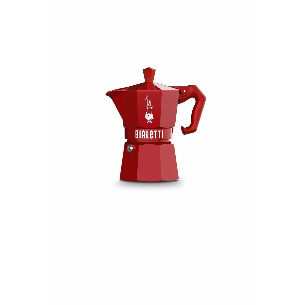 Cafetera Italiana Bialetti MOKA EXCLUSIVE Rojo Aluminio 3 Tazas