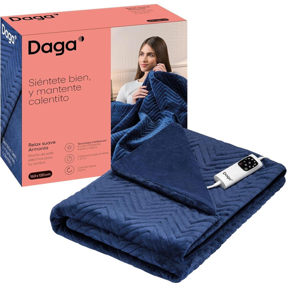 Manta Eléctrica Daga RELAX 160 x 120 cm Azul 100 % poliéster