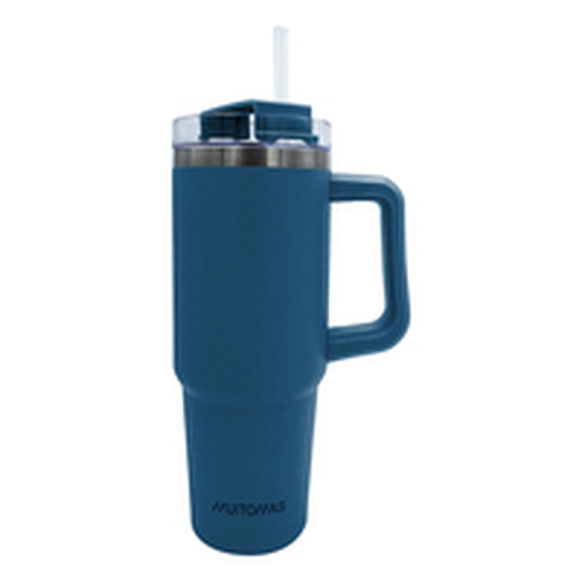 Botella de Agua Muitomas TRAVELMUG900BL Azul Acero Inoxidable