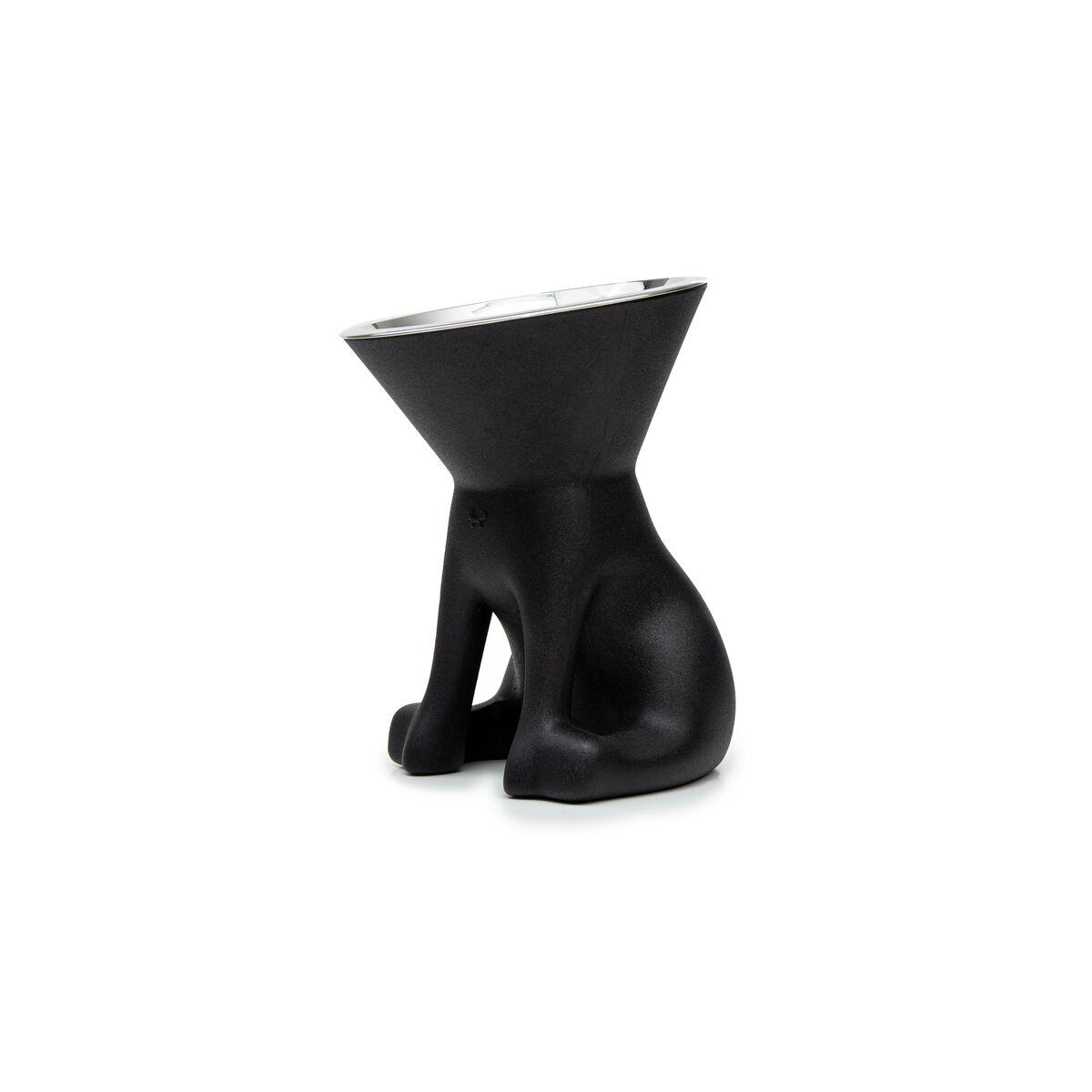 Comedero para Perro United Pets Up Elisabeth Negro Acero Inoxidable Polietileno 1 L