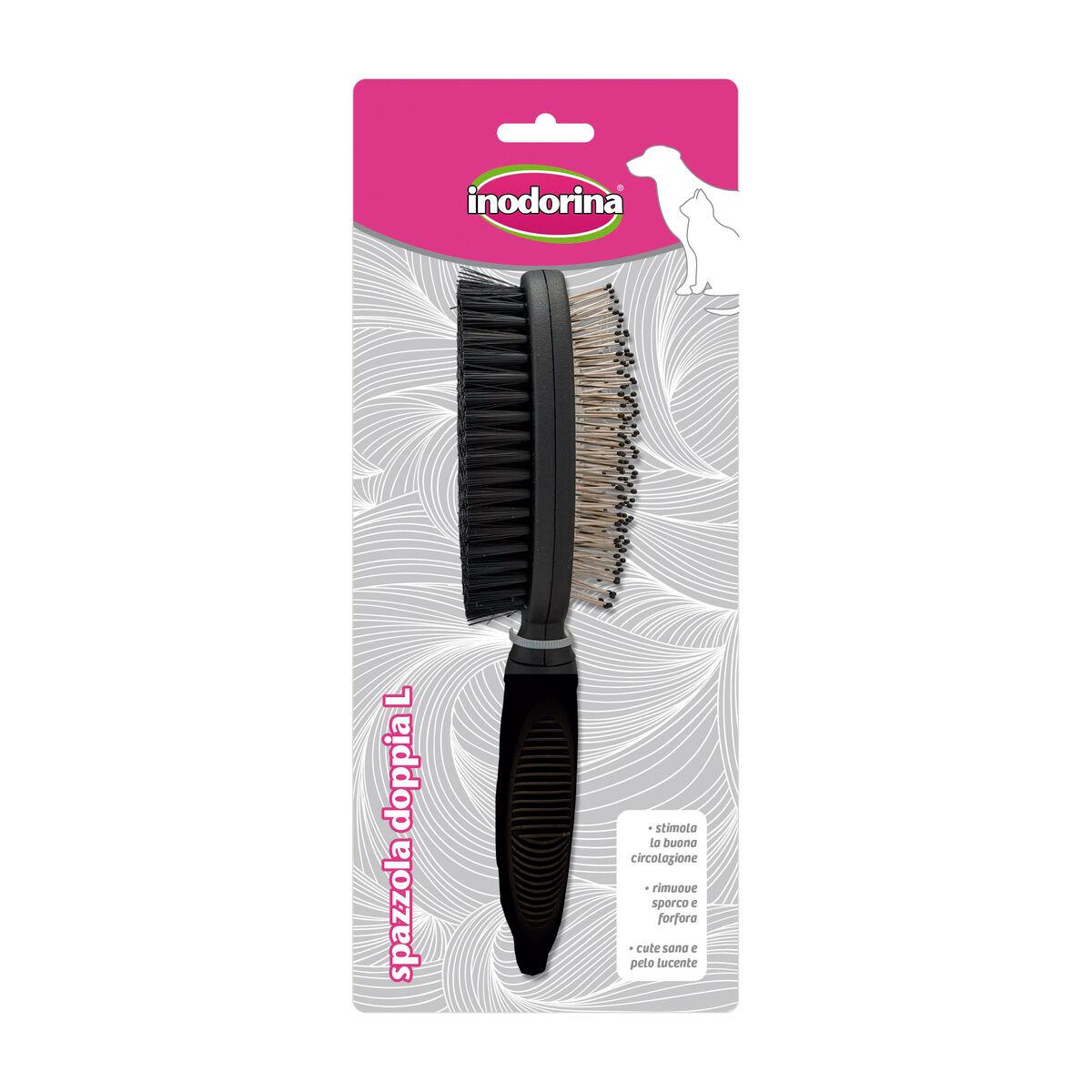 Cepillo para Perros Inodorina Negro L Doble