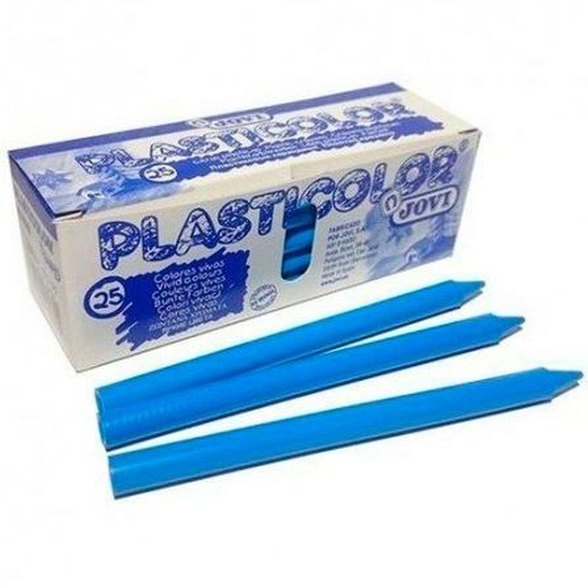 Ceras de colores Jovi Plasticolor Azul claro 25 Piezas