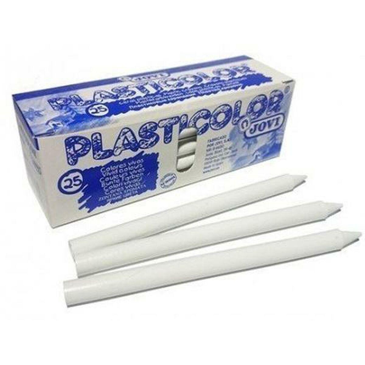 Ceras de colores Jovi Plasticolor Blanco 25 Piezas