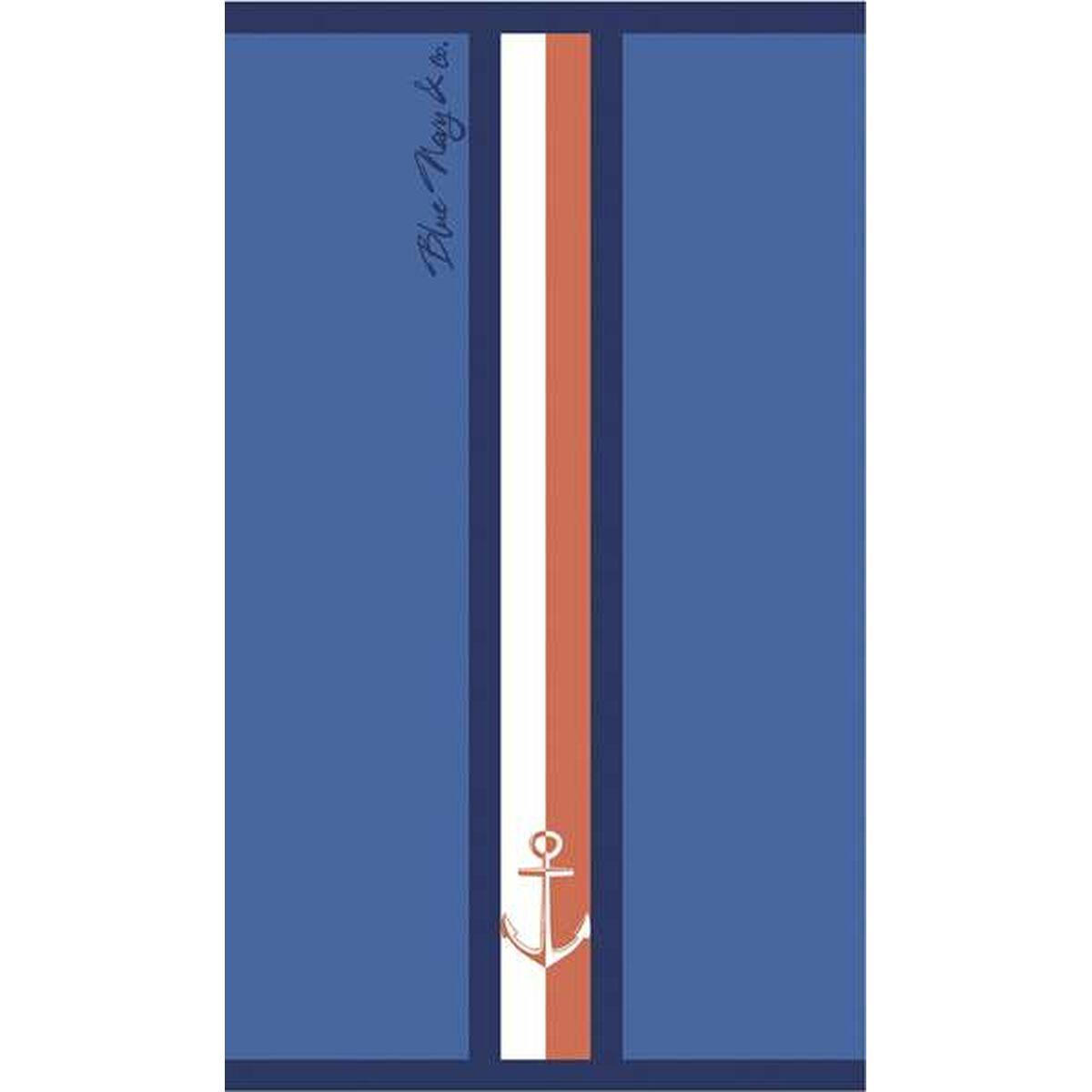 Toalla de Playa Secaneta Portals Azul marino 90 x 165 cm Jacquard