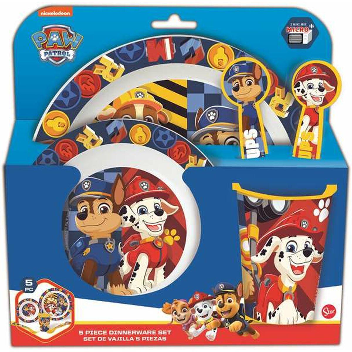 Set de vajilla infantil The Paw Patrol Boy Rescue Pups 5 Piezas