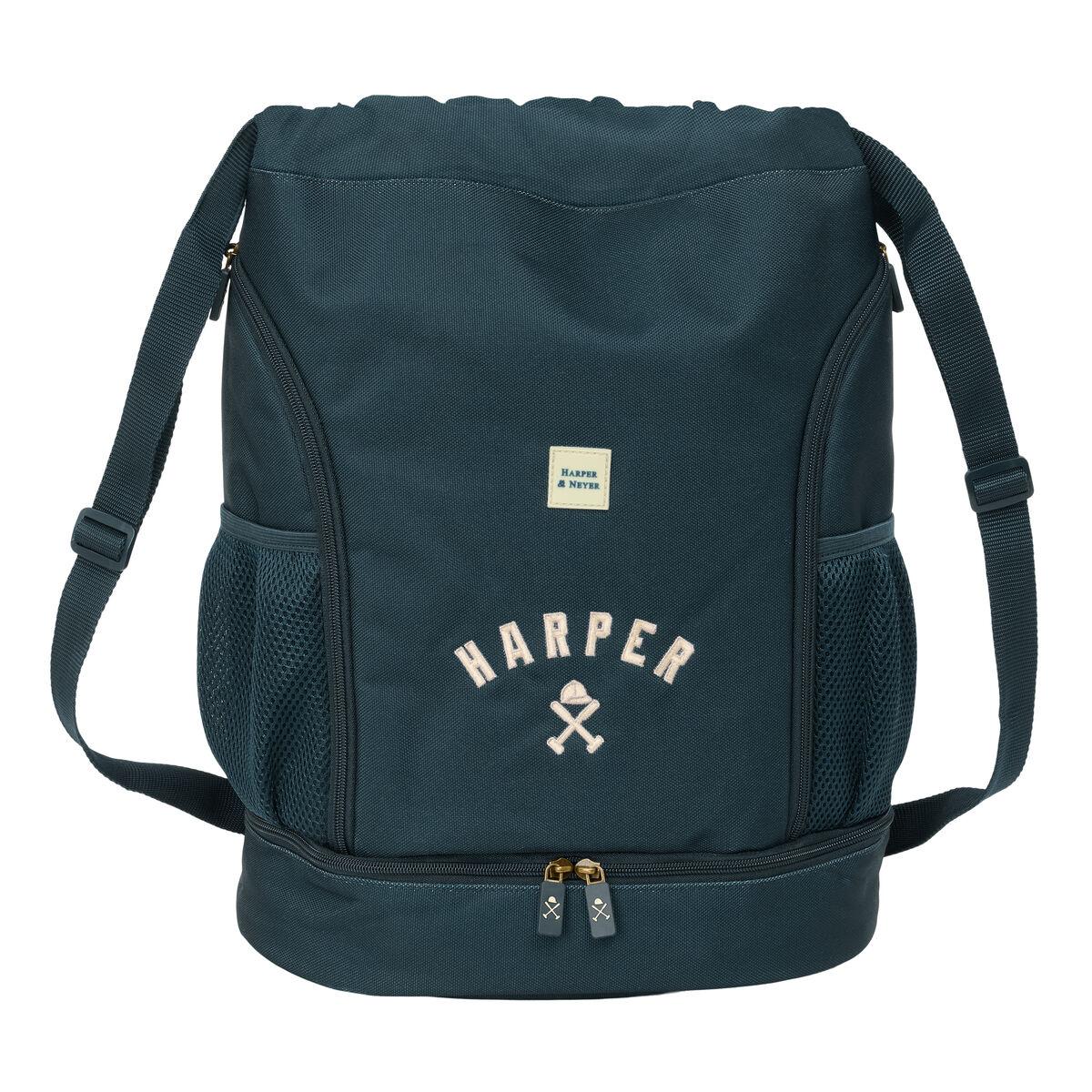 Bolsa Mochila con Cuerdas Harper & Neyer Azul marino 35 x 40 x 1 cm