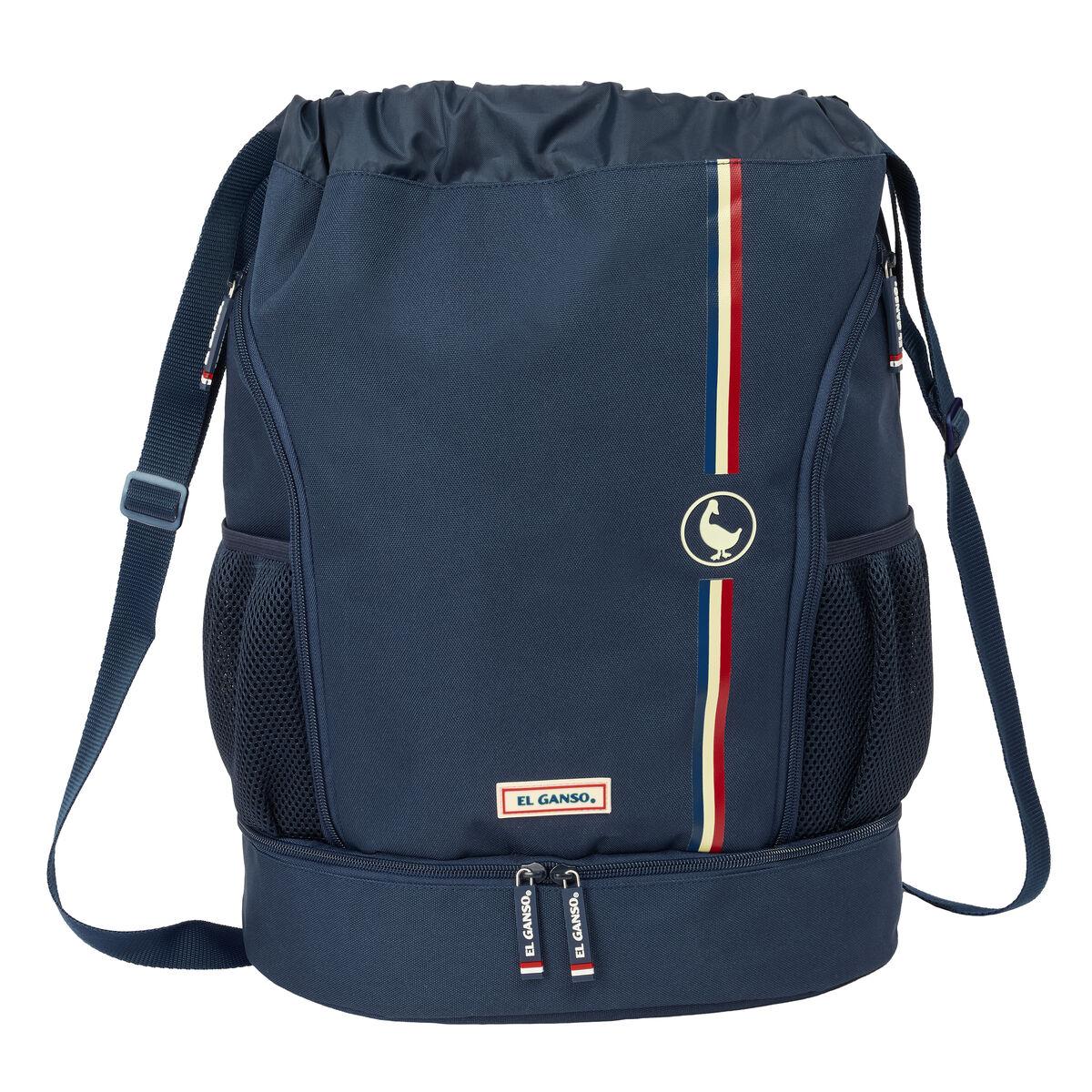 Bolsa Mochila con Cuerdas El Ganso Eclipse Azul marino 35 x 40 x 1 cm