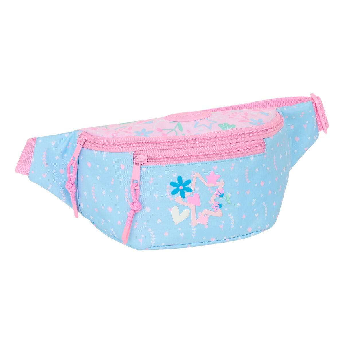 Riñonera BlackFit8 Smile Rosa Azul claro 23 x 12 x 9 cm