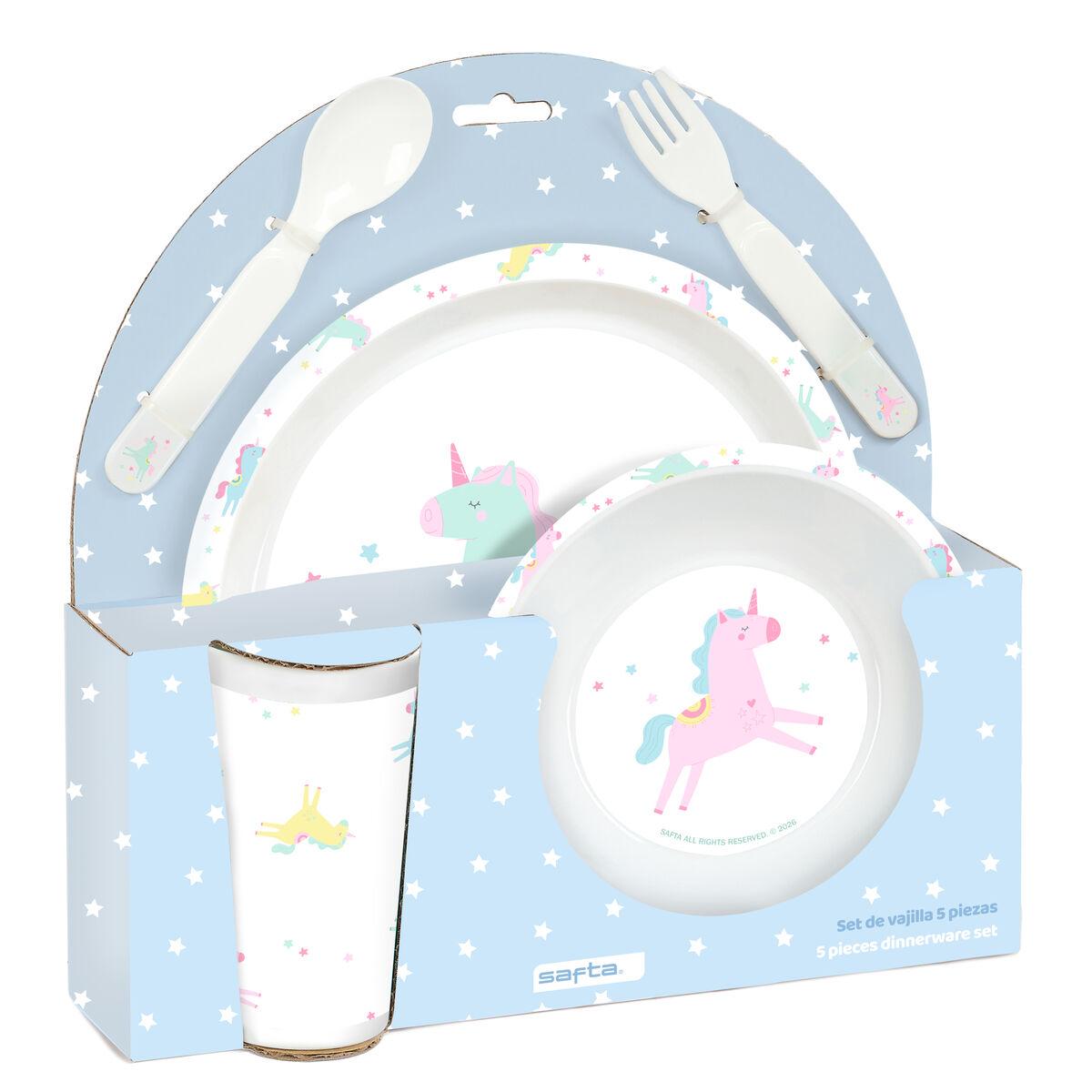 Set de Menaje Infantil Safta Unicornio PVC