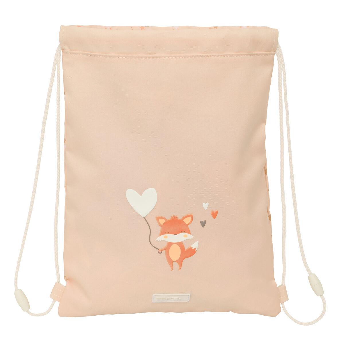 Bolsa Mochila con Cuerdas Safta Flores 26 x 34 x 1 cm