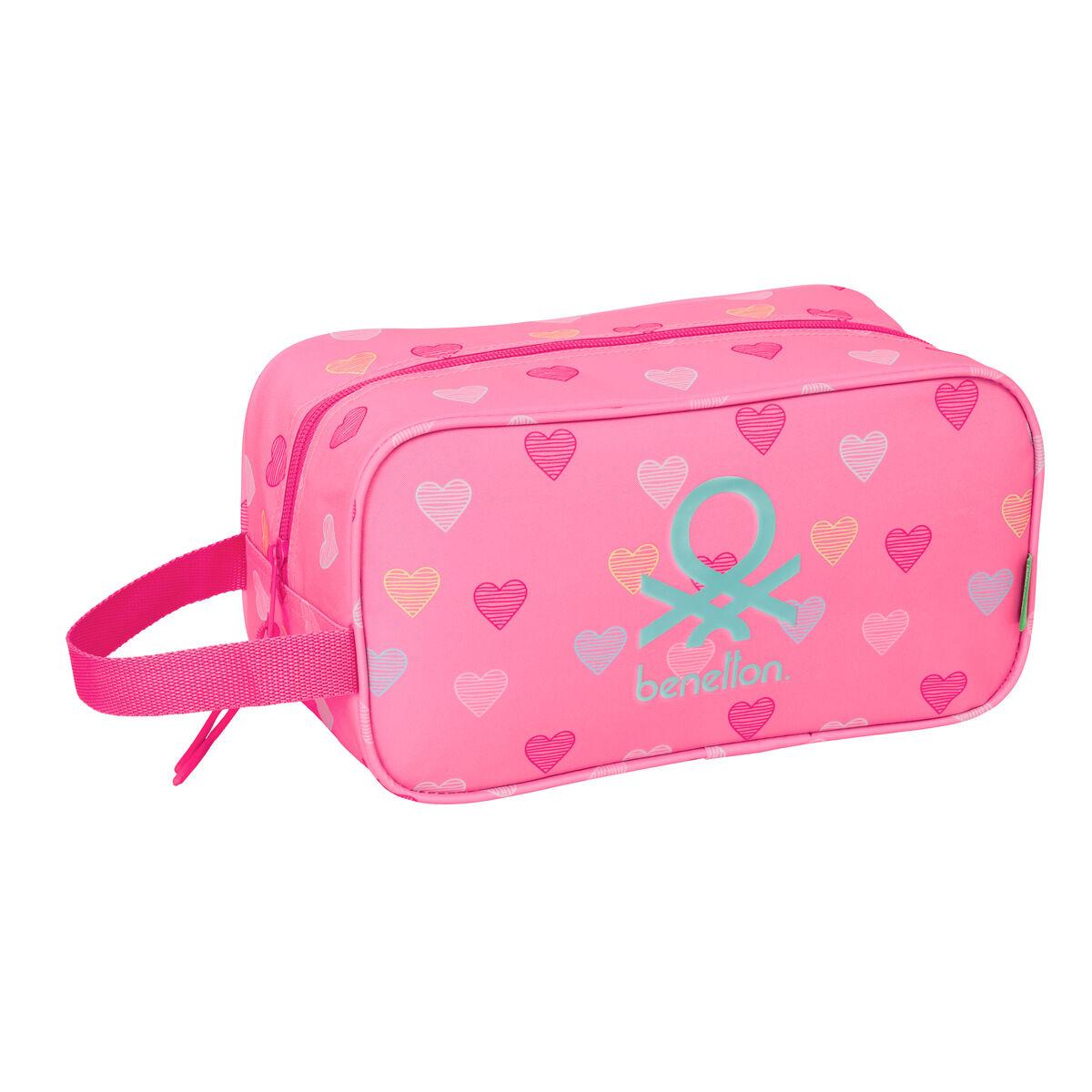Zapatillero de Viaje Benetton Heart Rosa 29 x 15 x 14 cm