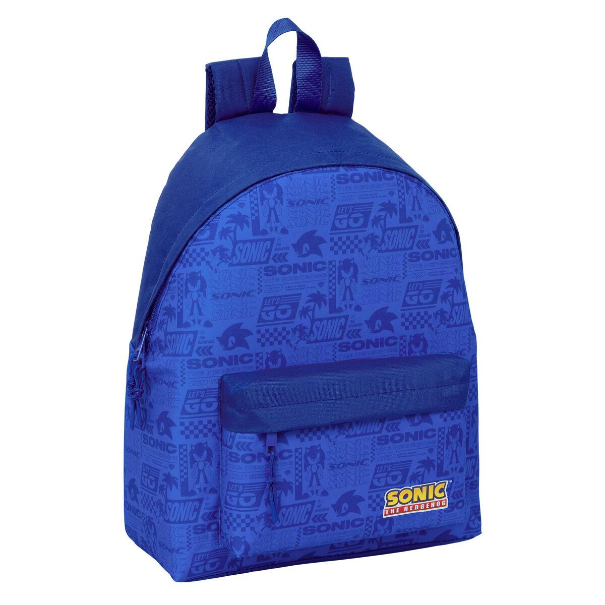 Mochila Escolar Sonic Azul 33 x 42 x 15 cm