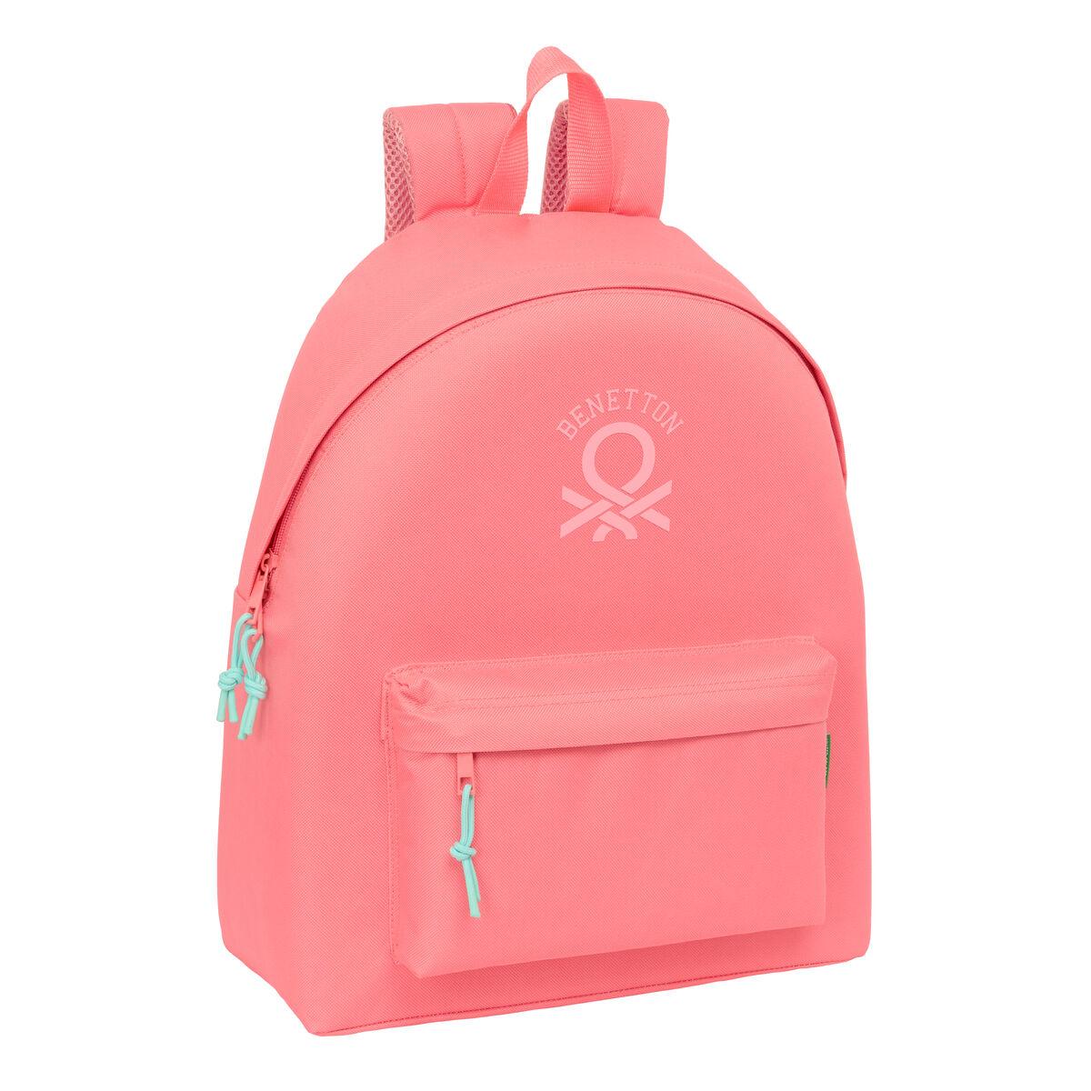 Mochila Escolar Benetton Coral Coral 33 x 42 x 15 cm