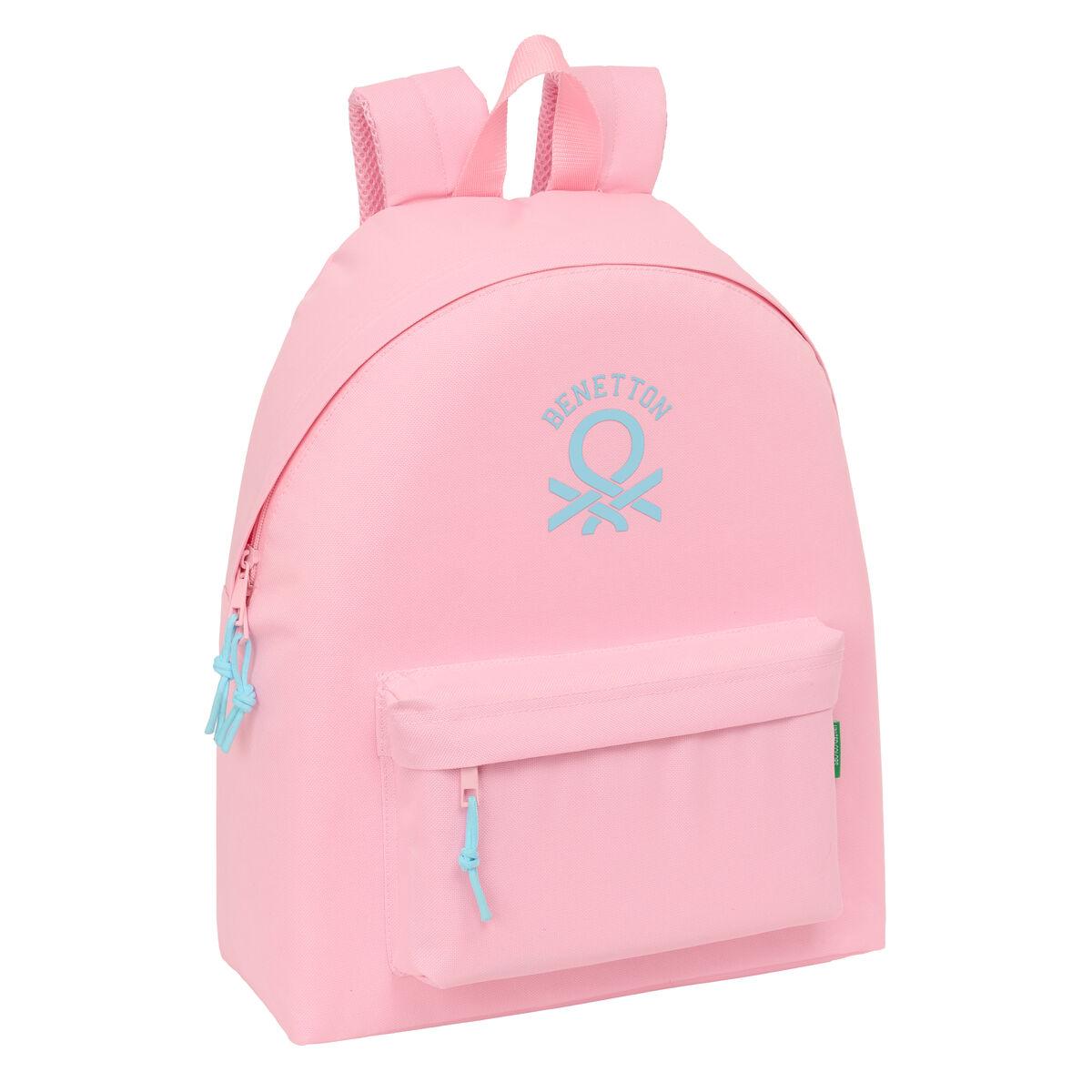Mochila Escolar Benetton Rosa pastel Rosa 33 x 42 x 15 cm