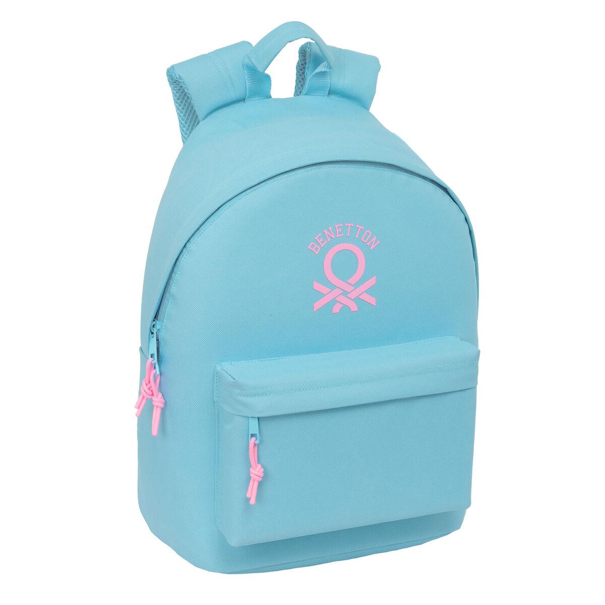 Mochila Escolar Benetton benetton basics Celeste 31 x 41 x 16 cm