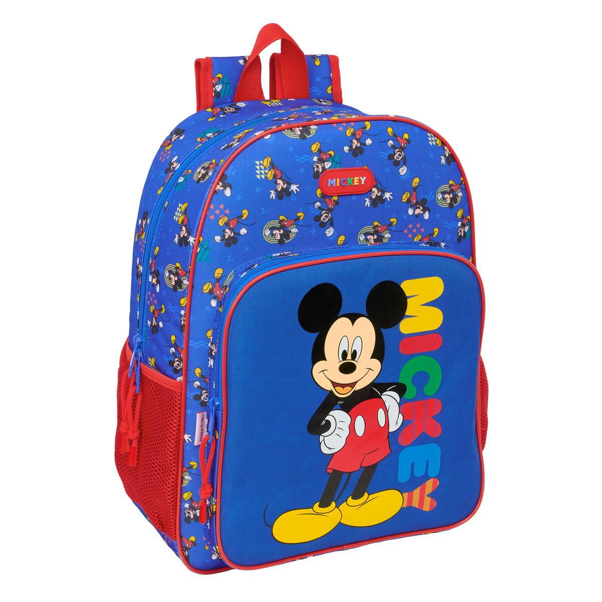 Mochila Escolar Mickey Mouse Clubhouse Today Azul 33 x 42 x 14 cm