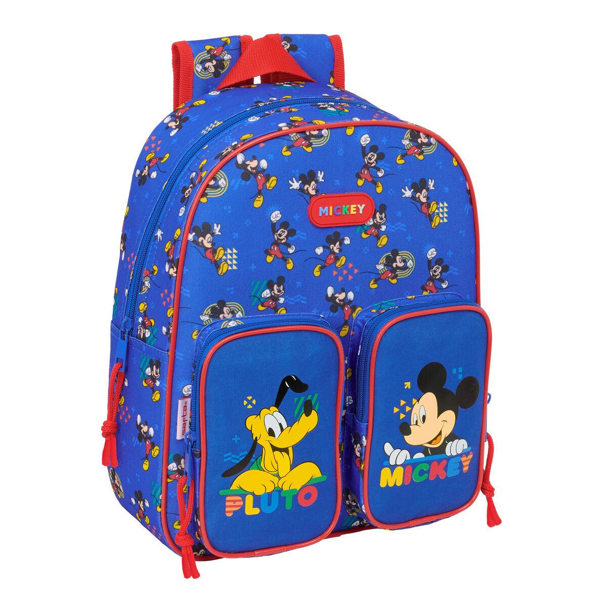 Mochila Escolar Mickey Mouse Clubhouse Today Azul 28 x 34 x 10 cm