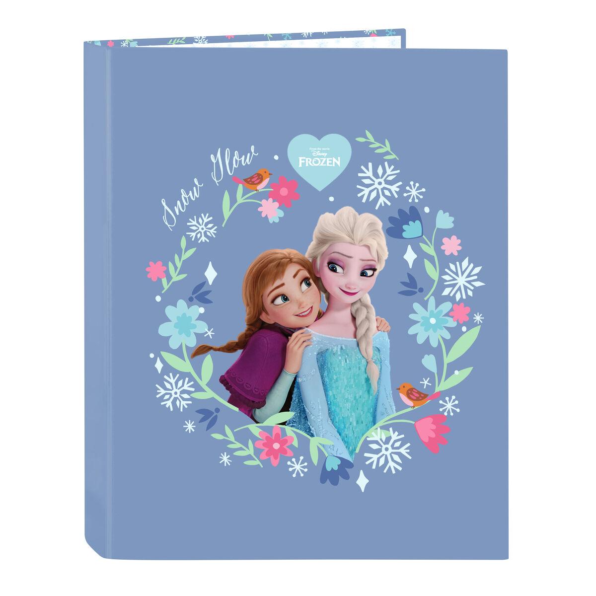 Carpeta de anillas Frozen Azul A4 26.5 x 33 x 4 cm