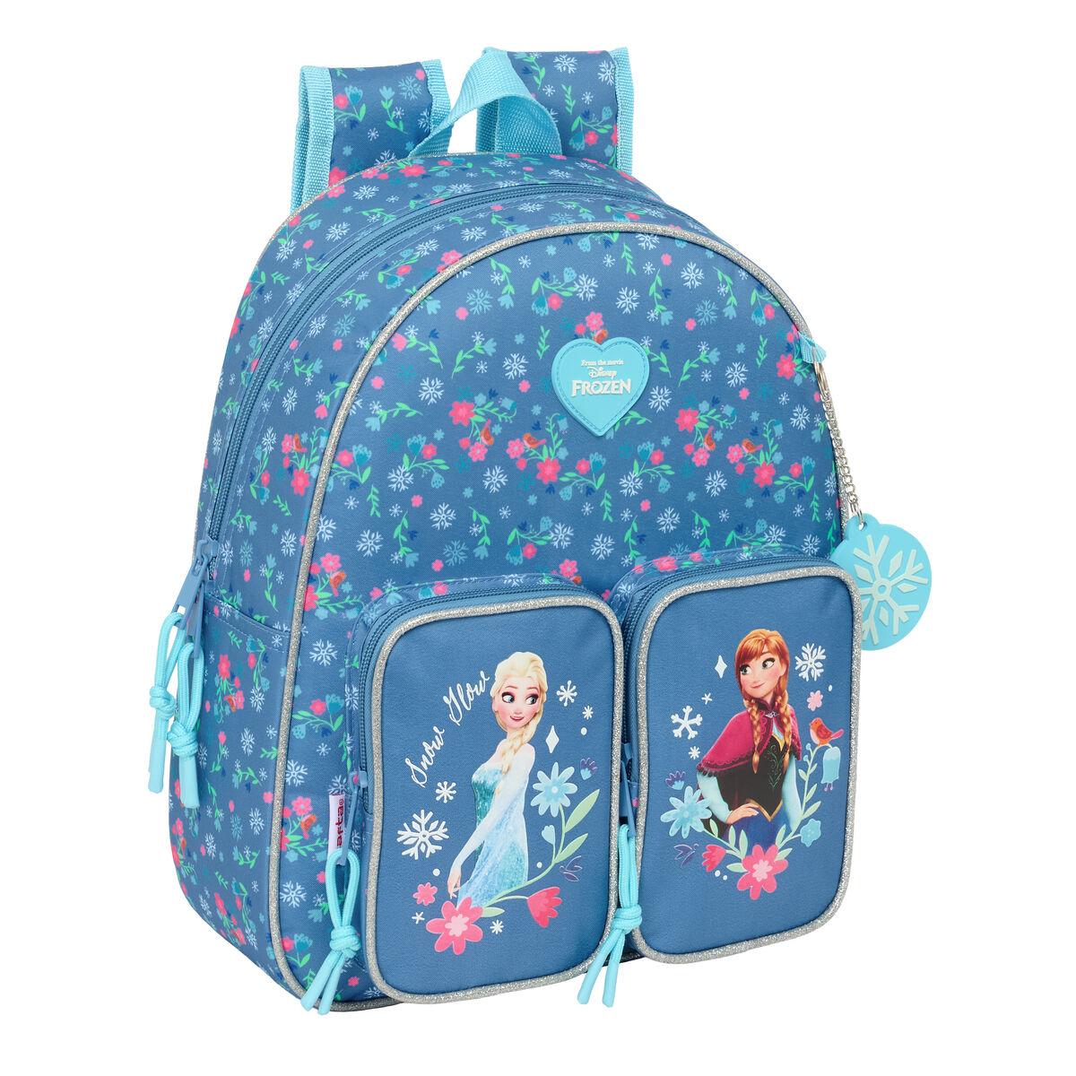 Mochila Escolar Frozen Azul 28 x 34 x 10 cm