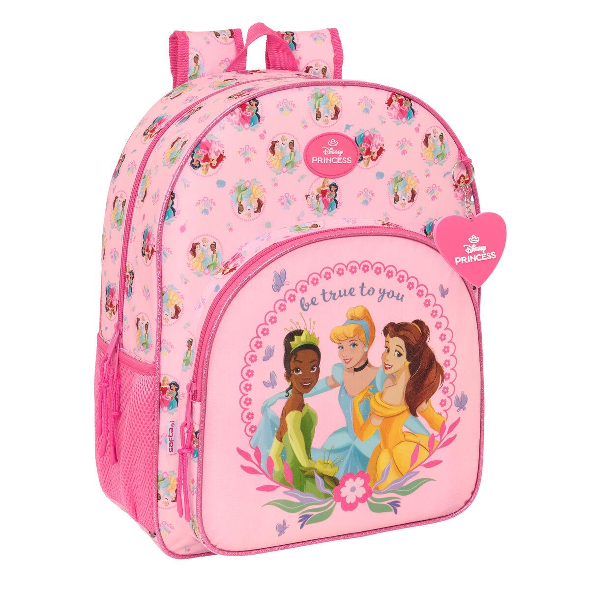 Mochila Escolar Disney Princess Rosa 33 x 42 x 14 cm