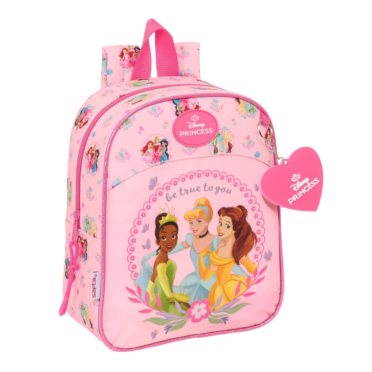 Mochila Escolar Disney Princess Rosa 22 x 27 x 10 cm