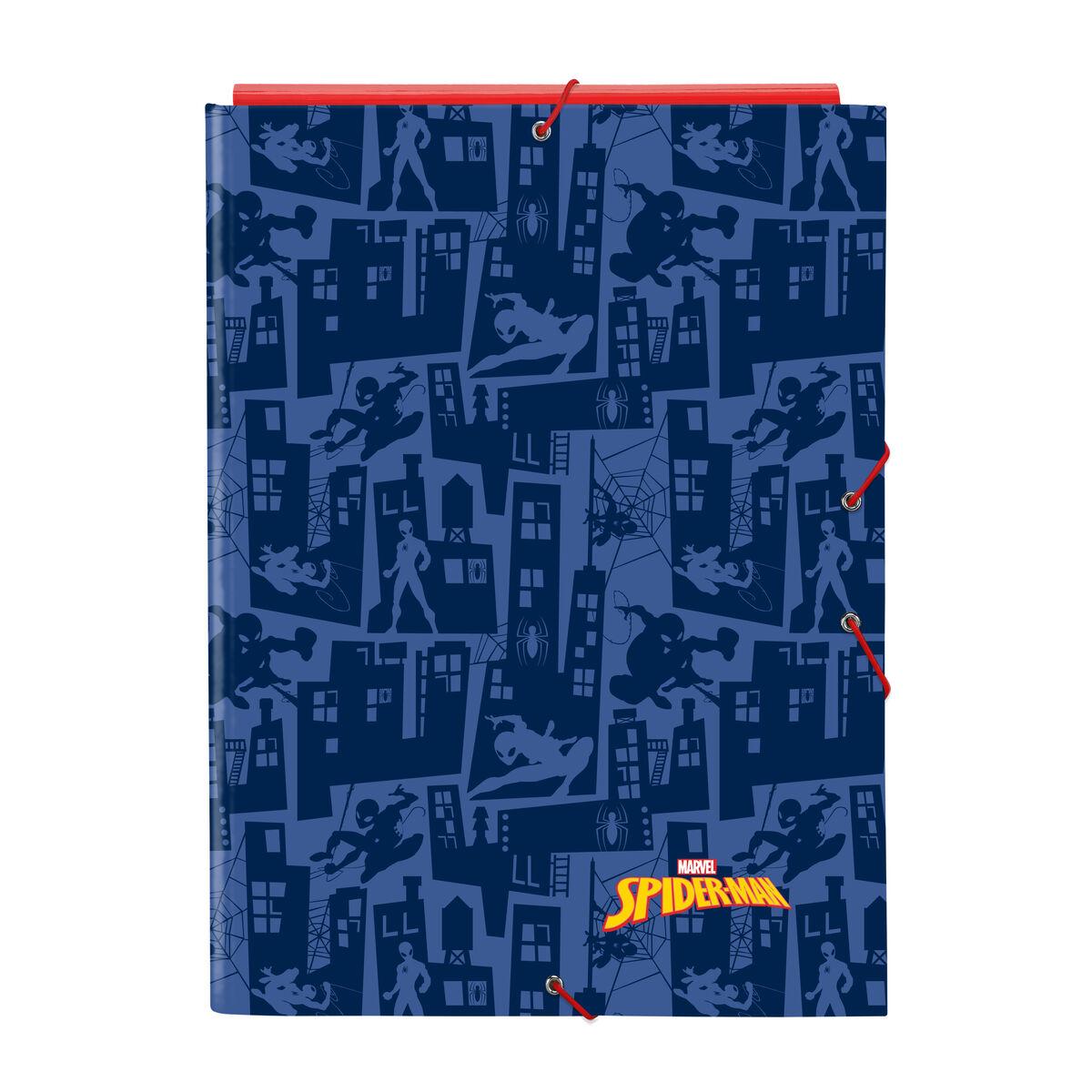 Carpeta de anillas Spider-Man Azul A4 26 x 33.5 x 2.5 cm
