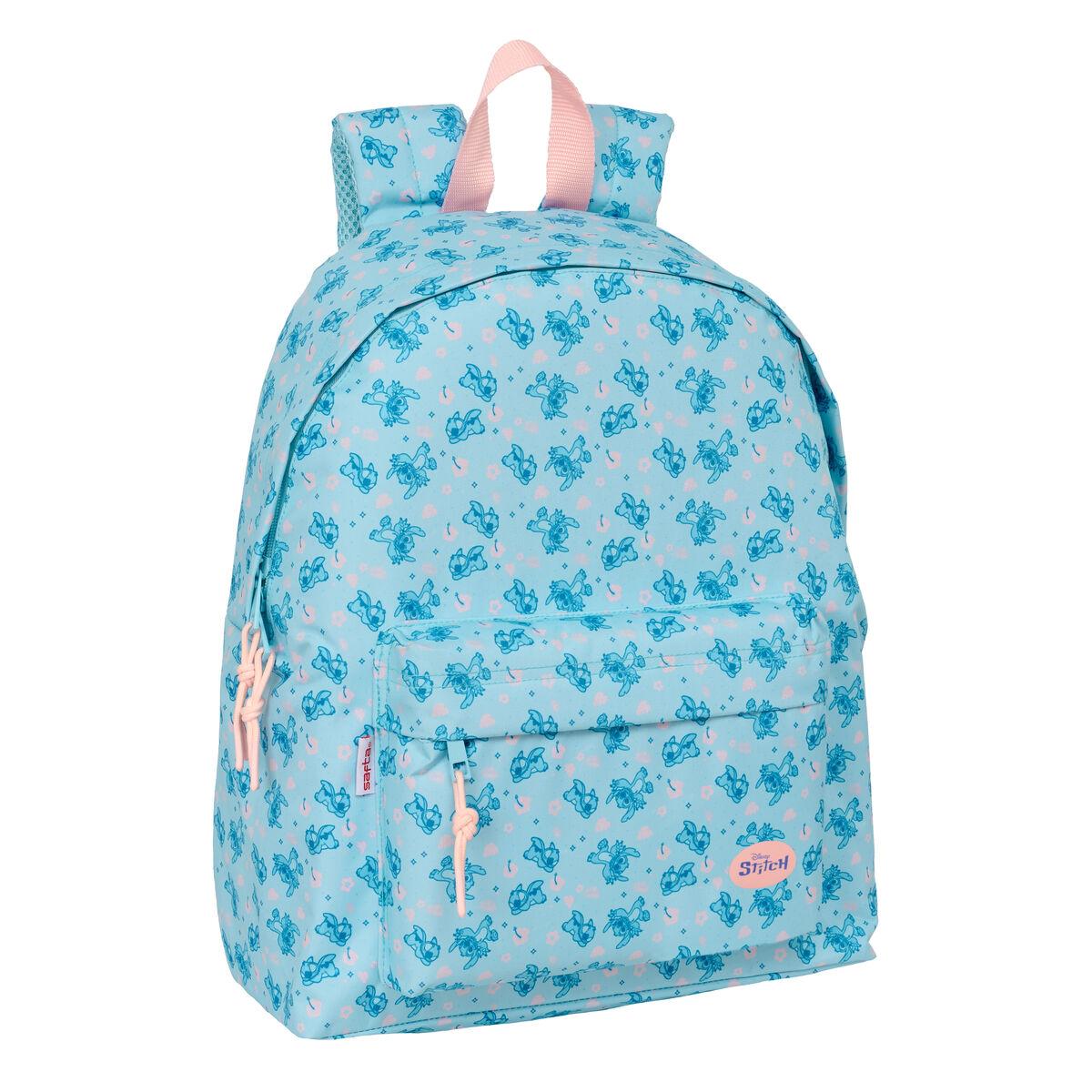 Mochila Escolar Lilo & Stitch Ohana Azul 33 x 42 x 15 cm