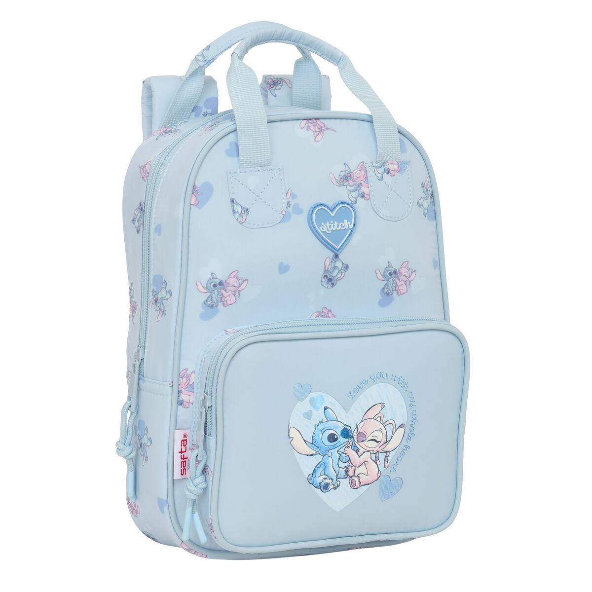 Mochila Escolar Lilo & Stitch Azul claro 20 x 28 x 8 cm