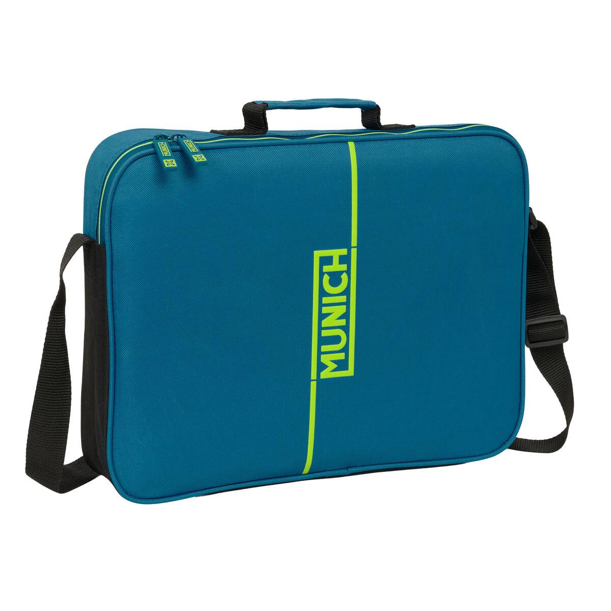 Mochila Escolar Munich Land Negro Verde 38 x 28 x 6 cm