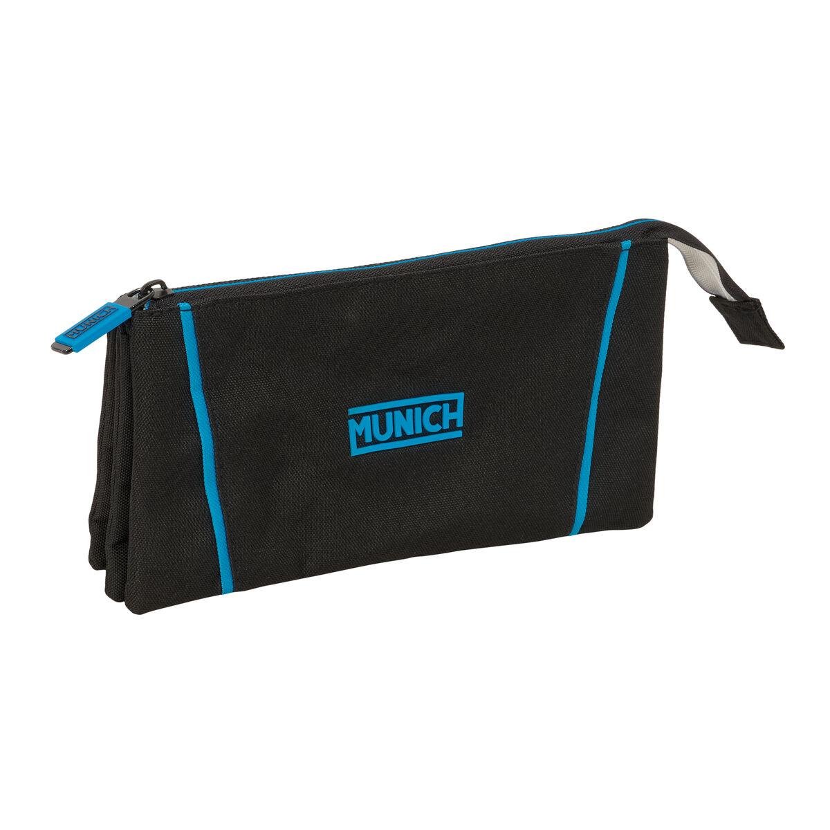Mochila Escolar Munich Road Azul Negro 22 x 12 x 3 cm