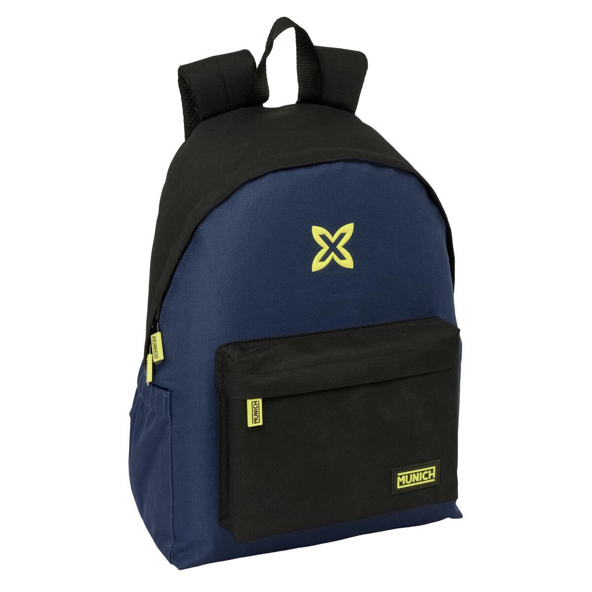 Mochila Escolar Munich Track Azul Negro 31 x 43 x 13 cm