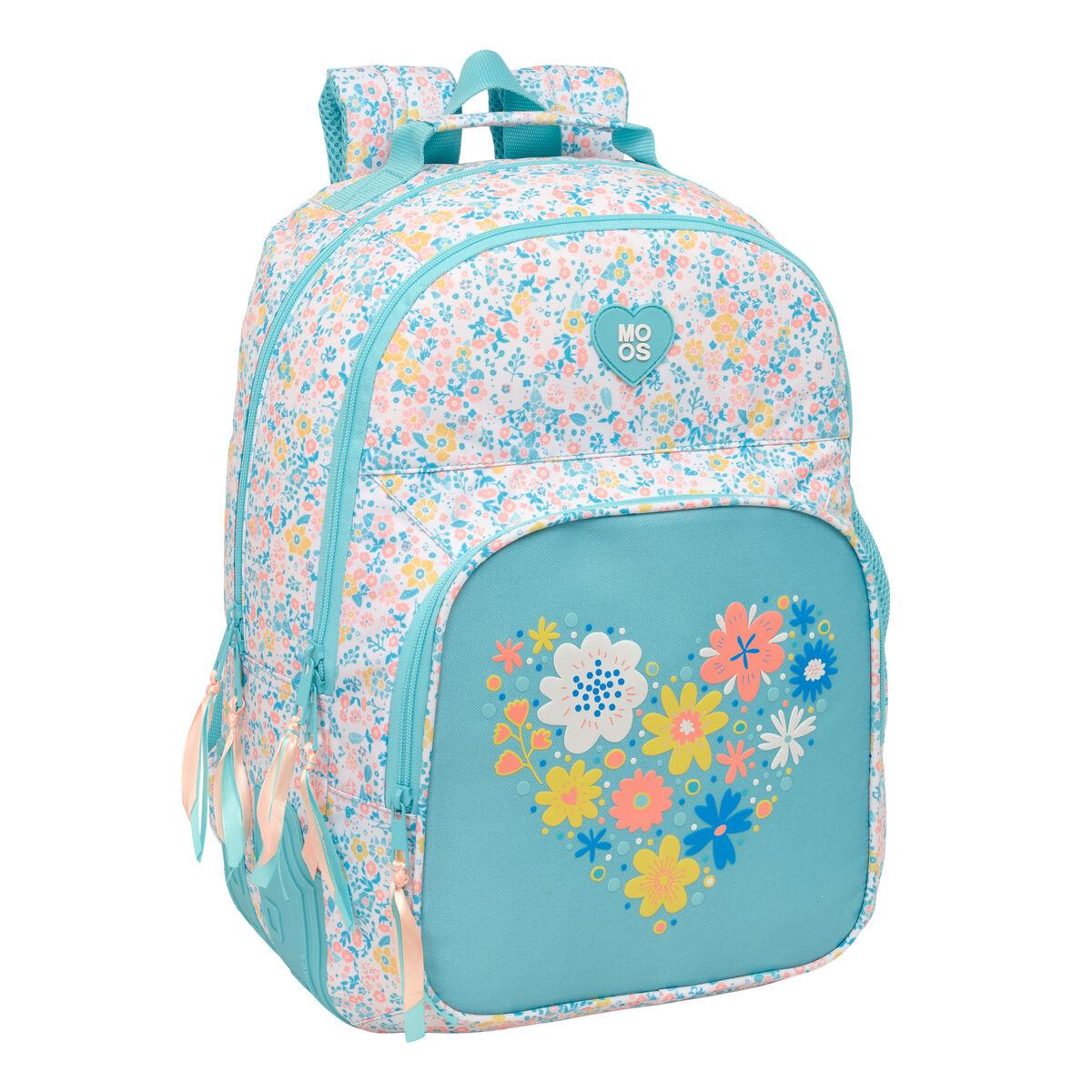 Mochila Escolar Moos Fiori Multicolor 32 x 42 x 15 cm